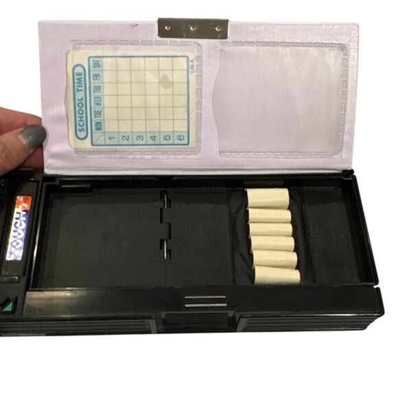 Vintage 1980’s Japanese Reimei New Touch Pencil Case Holland GP Motorcycle AS IS - Picture 5 of 12